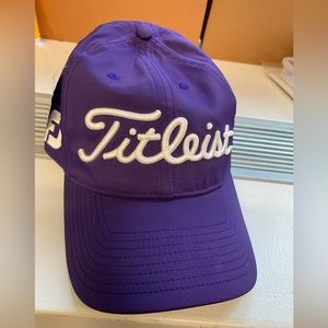 Purple Footjoy Titleist golf hat